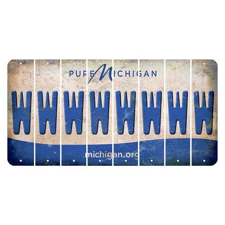 Michigan.org Cut License Plate Strips (Set of 8) W