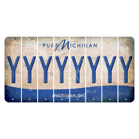 Michigan.org Cut License Plate Strips (Set of 8) Y