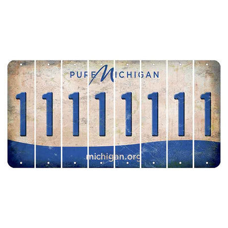 Michigan.org Cut License Plate Strips (Set of 8) 1