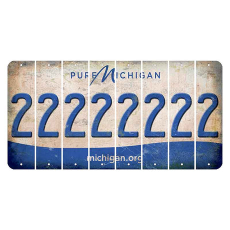 Michigan.org Cut License Plate Strips (Set of 8) 2