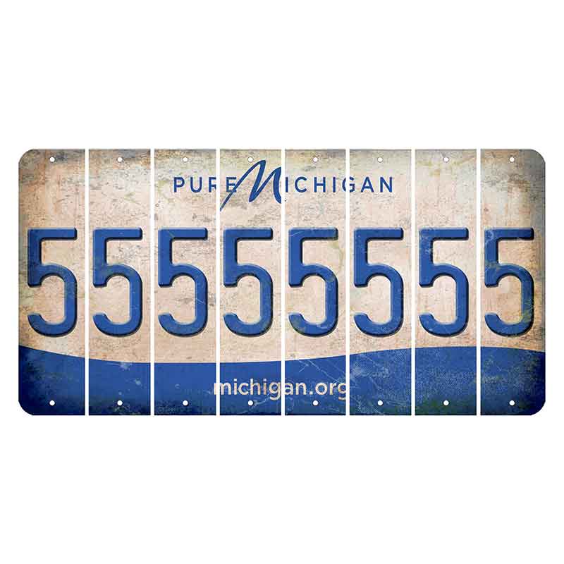 Michigan.org Cut License Plate Strips (Set of 8) 5