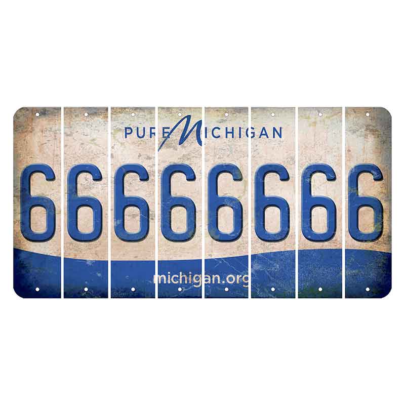 Michigan.org Cut License Plate Strips (Set of 8) 6