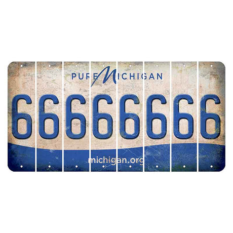 Michigan.org Cut License Plate Strips (Set of 8) 6