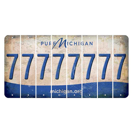 Michigan.org Cut License Plate Strips (Set of 8) 7