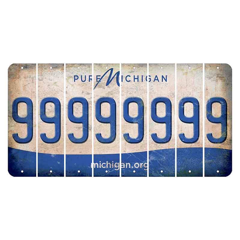 Michigan.org Cut License Plate Strips (Set of 8) 9