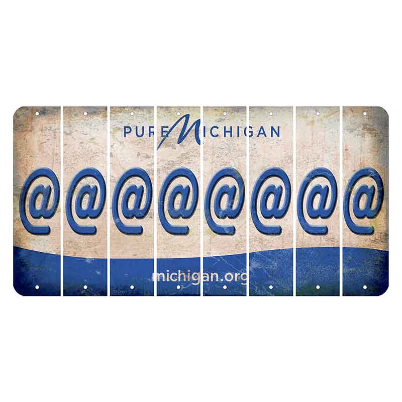 Michigan.org Cut License Plate Strips (Set of 8) At Sign