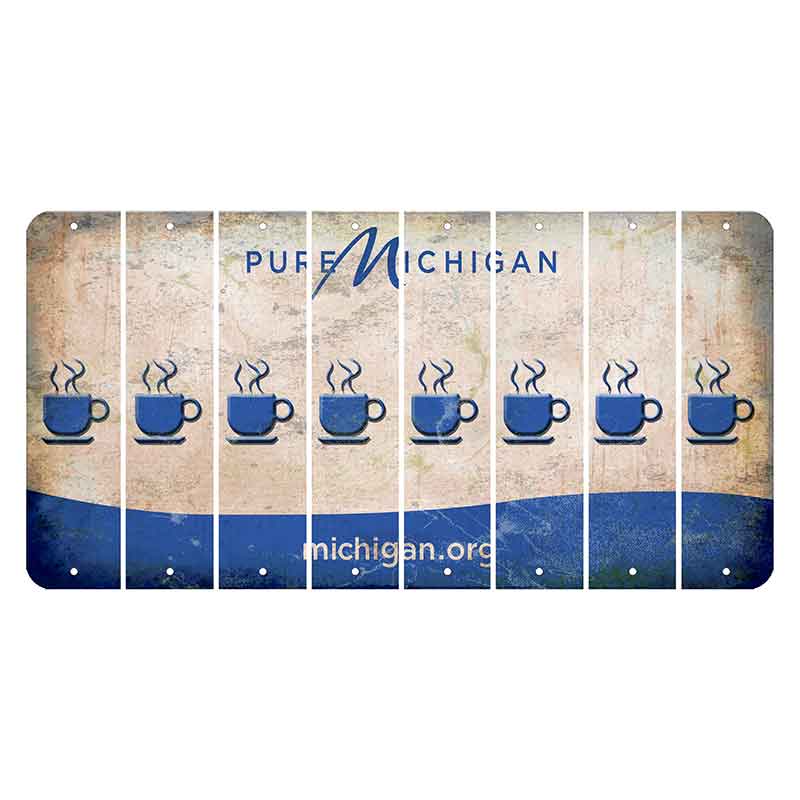 Michigan.org Cut License Plate Strips (Set of 8) Coffee Mug