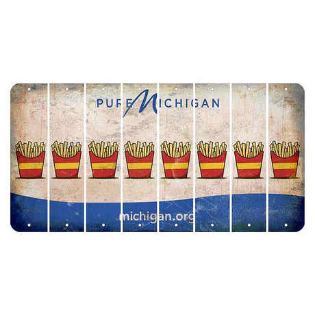 Michigan.org Cut License Plate Strips (Set of 8) French Fries