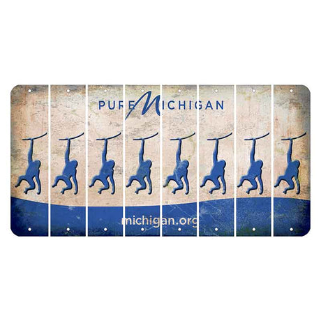 Michigan.org Cut License Plate Strips (Set of 8) Monkey