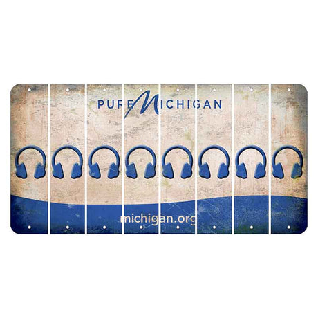 Michigan.org Cut License Plate Strips (Set of 8) Headphones