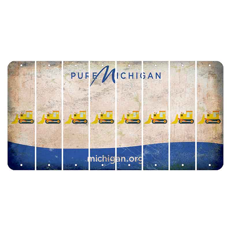 Michigan.org Cut License Plate Strips (Set of 8) Dozer