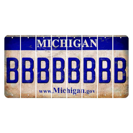 Michigan.gov Cut License Plate Strips (Set of 8) B