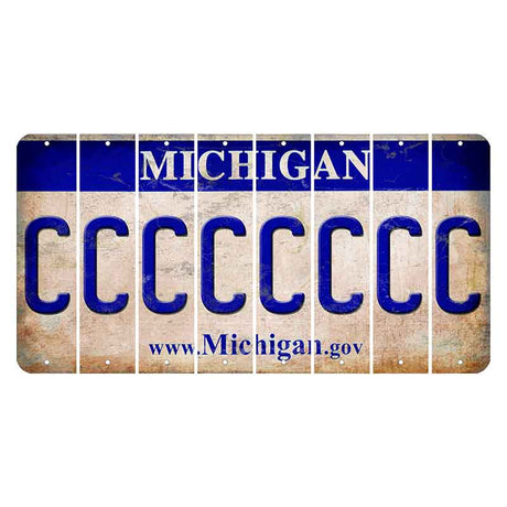 Michigan.gov Cut License Plate Strips (Set of 8) C