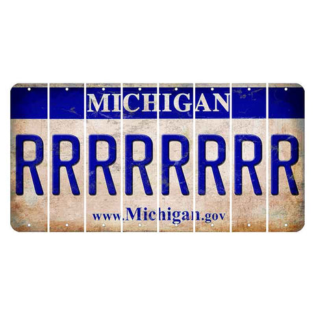 Michigan.gov Cut License Plate Strips (Set of 8) R