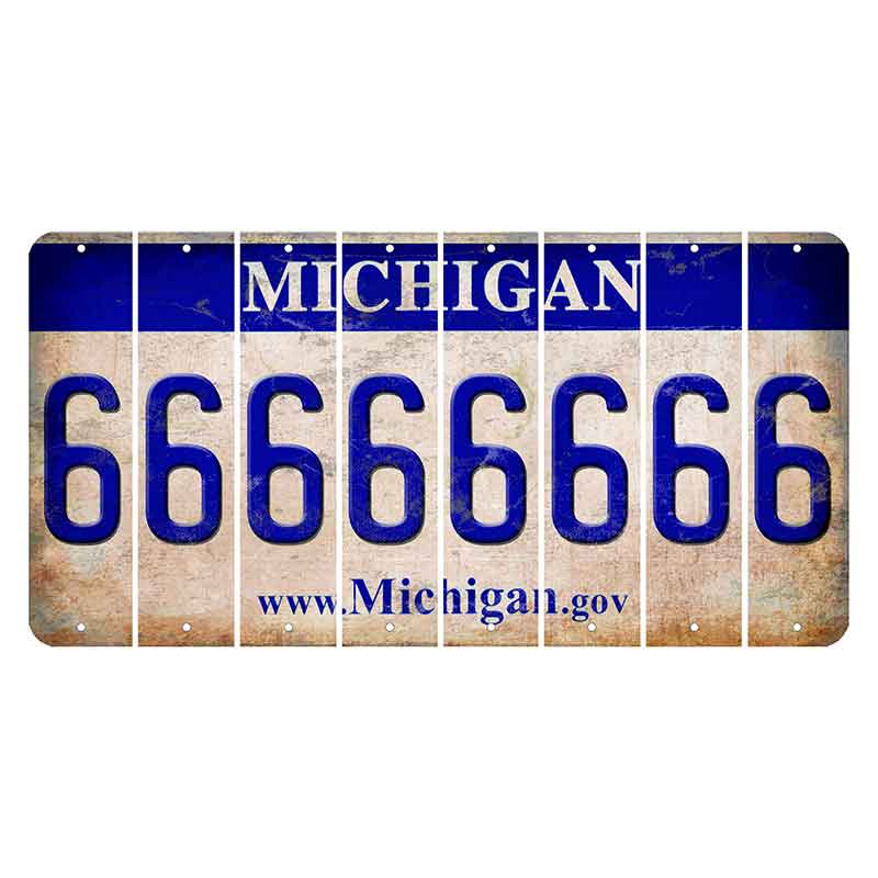 Michigan.gov Cut License Plate Strips (Set of 8) 6