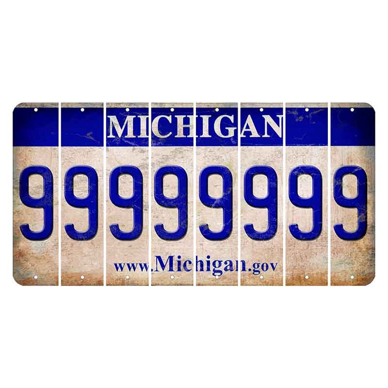 Michigan.gov Cut License Plate Strips (Set of 8) 9