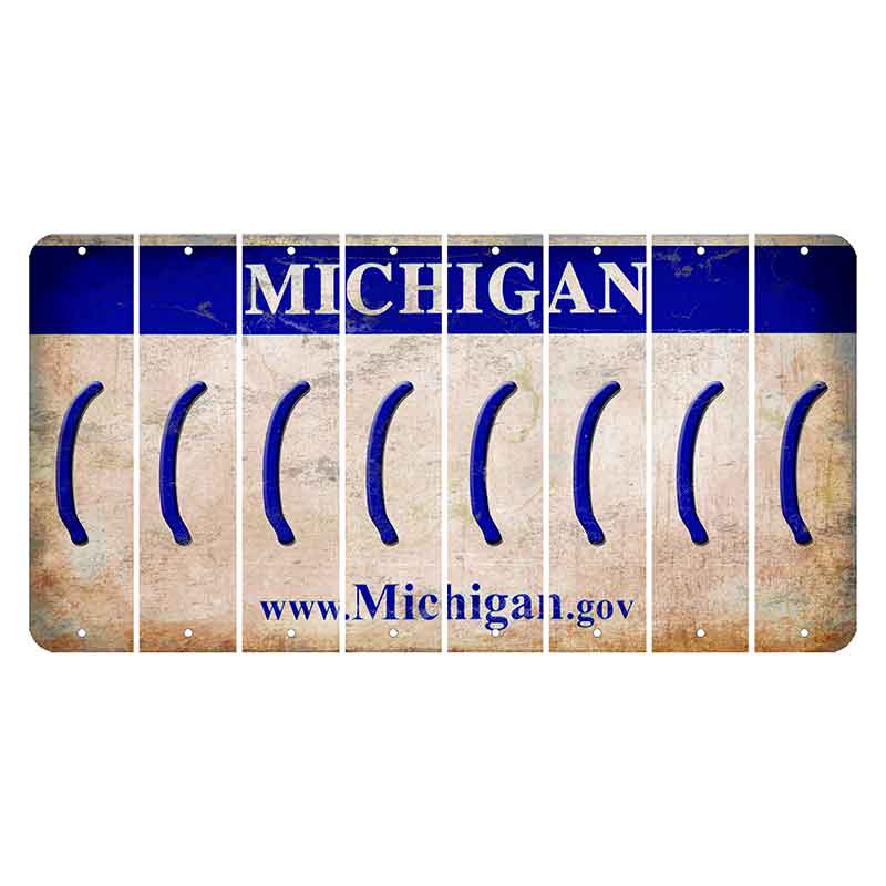 Michigan.gov Cut License Plate Strips (Set of 8) Parenthesis - Left