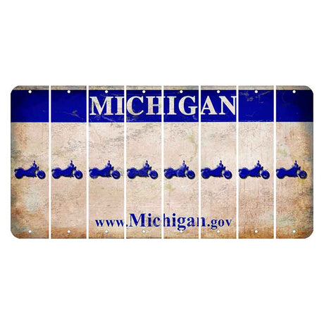 Michigan.gov Cut License Plate Strips (Set of 8) Motorcycle