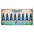 Missouri Bluebird Cut License Plate Strips (Set of 8) A