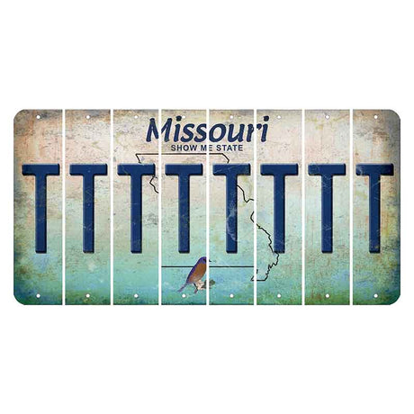 Missouri Bluebird Cut License Plate Strips (Set of 8) T