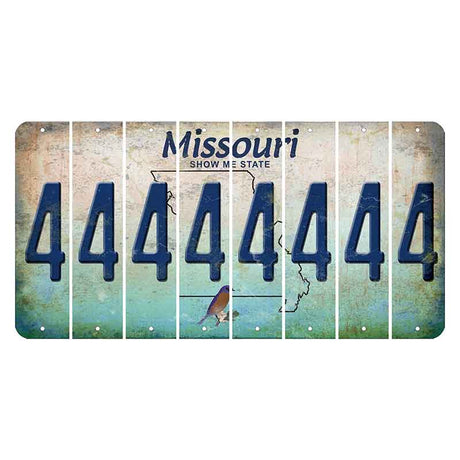 Missouri Bluebird Cut License Plate Strips (Set of 8) 4