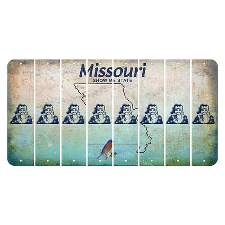 Missouri Bluebird Cut License Plate Strips (Set of 8) Santa Claus