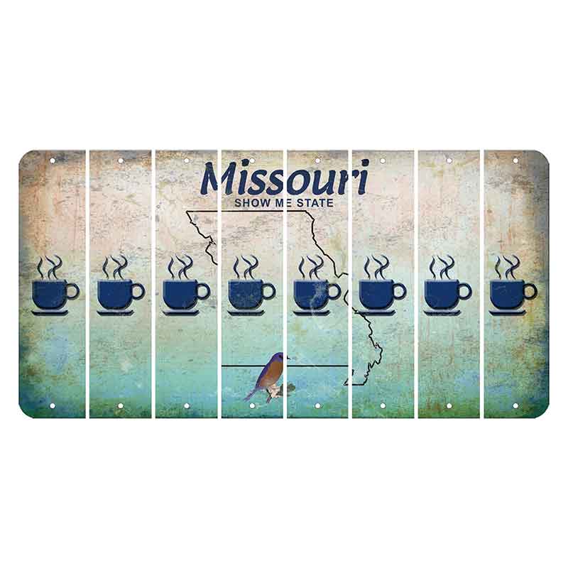 Missouri Bluebird Cut License Plate Strips (Set of 8) Coffee Mug