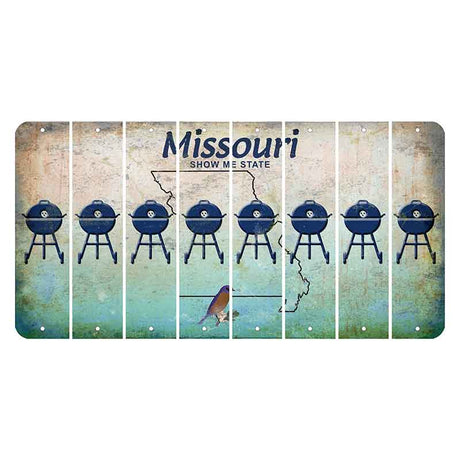 Missouri Bluebird Cut License Plate Strips (Set of 8) Grill