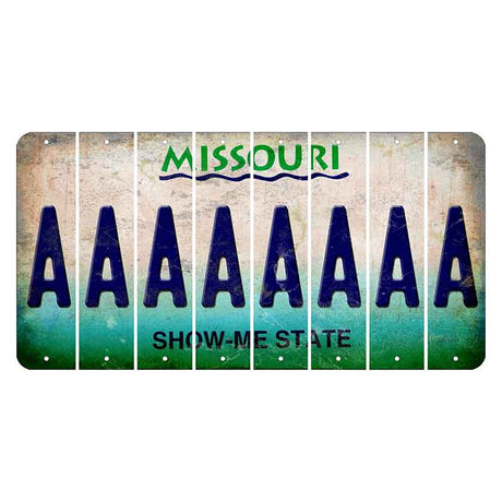 Missouri Show Me State Cut License Plate Strips (Set of 8) A