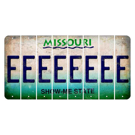 Missouri Show Me State Cut License Plate Strips (Set of 8) E