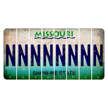 Missouri Show Me State Cut License Plate Strips (Set of 8) N