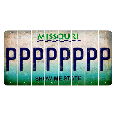 Missouri Show Me State Cut License Plate Strips (Set of 8) P