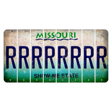 Missouri Show Me State Cut License Plate Strips (Set of 8) R