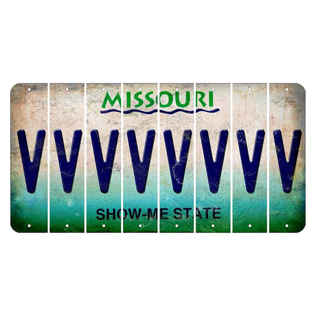 Missouri Show Me State Cut License Plate Strips (Set of 8) V