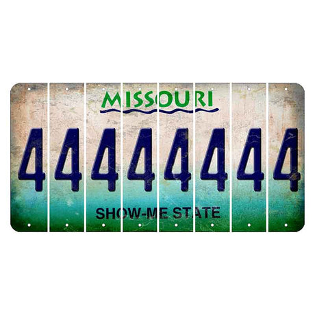 Missouri Show Me State Cut License Plate Strips (Set of 8) 4