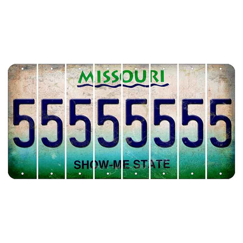 Missouri Show Me State Cut License Plate Strips (Set of 8) 5