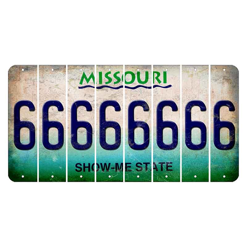 Missouri Show Me State Cut License Plate Strips (Set of 8) 6