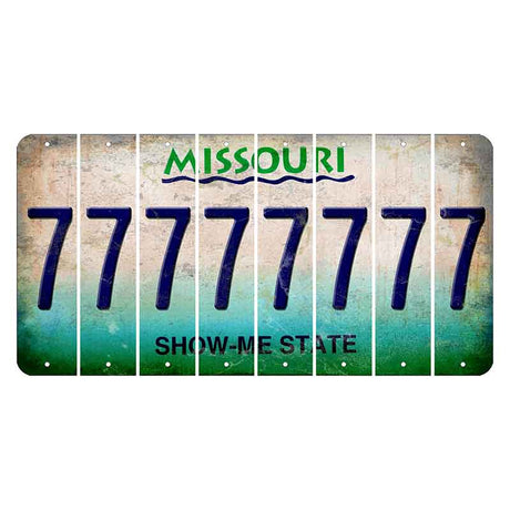 Missouri Show Me State Cut License Plate Strips (Set of 8) 7