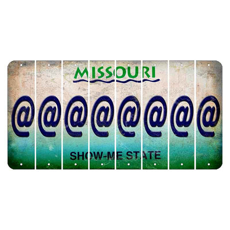 Missouri Show Me State Cut License Plate Strips (Set of 8) At Sign