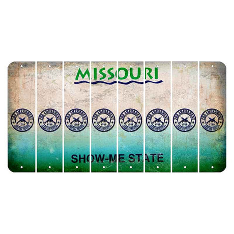 Missouri Show Me State Cut License Plate Strips (Set of 8) 2nd Amendment