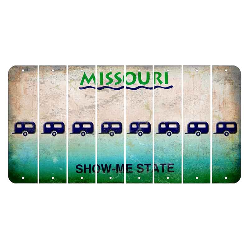 Missouri Show Me State Cut License Plate Strips (Set of 8) Trailer