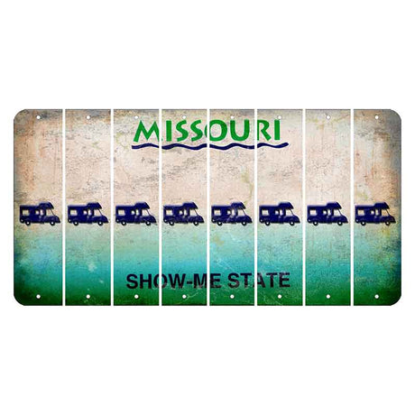 Missouri Show Me State Cut License Plate Strips (Set of 8) Camper