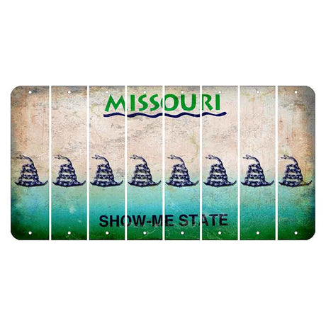 Missouri Show Me State Cut License Plate Strips (Set of 8) Gadsden