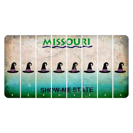 Missouri Show Me State Cut License Plate Strips (Set of 8) Witches Hat