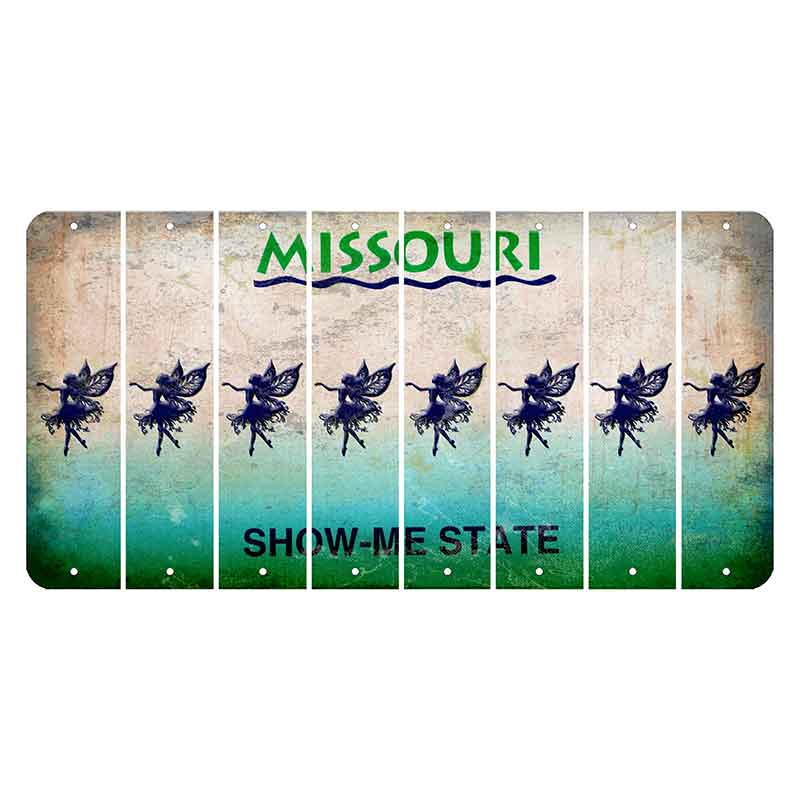 Missouri Show Me State Cut License Plate Strips (Set of 8) Fairy