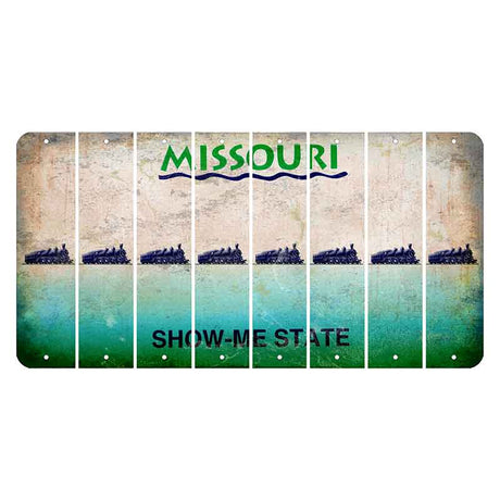 Missouri Show Me State Cut License Plate Strips (Set of 8) Train