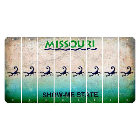 Missouri Show Me State Cut License Plate Strips (Set of 8) Scorpion