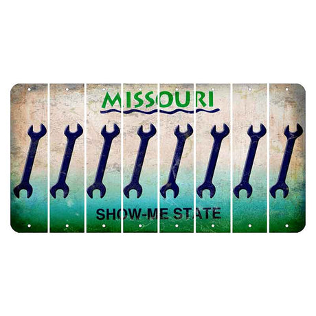 Missouri Show Me State Cut License Plate Strips (Set of 8) Wrench