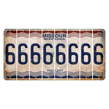 Missouri Bicentennial Cut License Plate Strips (Set of 8) 6