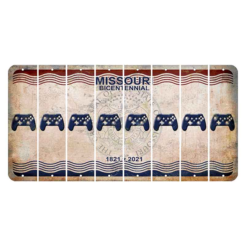 Missouri Bicentennial Cut License Plate Strips (Set of 8) X Controller